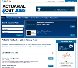 Actuarial Post Jobs, Jobs Board Design